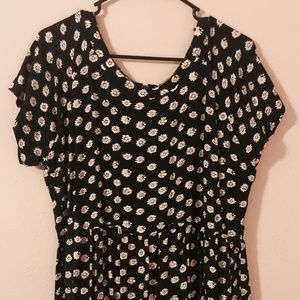 Liberty Love Black Daisy Dress - Women's sz XL